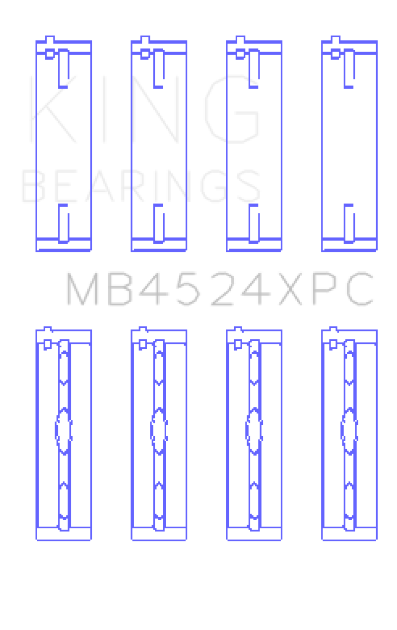 King Nissan VR38DETT (Size .026) pMaxKote Performance Main Bearing Set King Engine Bearings