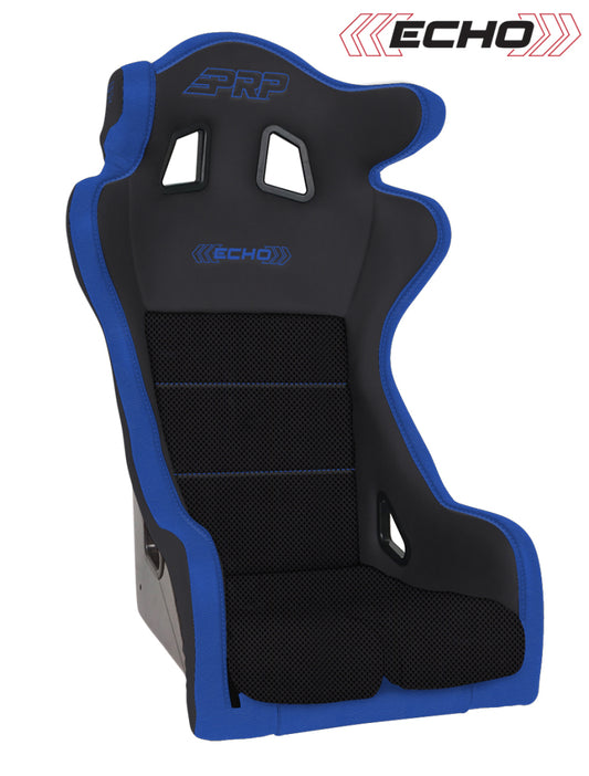 PRP Echo Composite Seat- Black/Blue (PRP Blue Outline/Delta Blue- Blue Stitching) A38-V