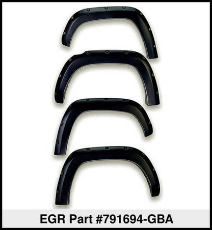 EGR 19-22 Chevrolet Silverado 1500 Traditional Bolt-On Look Fender Flares Black Set Of 4