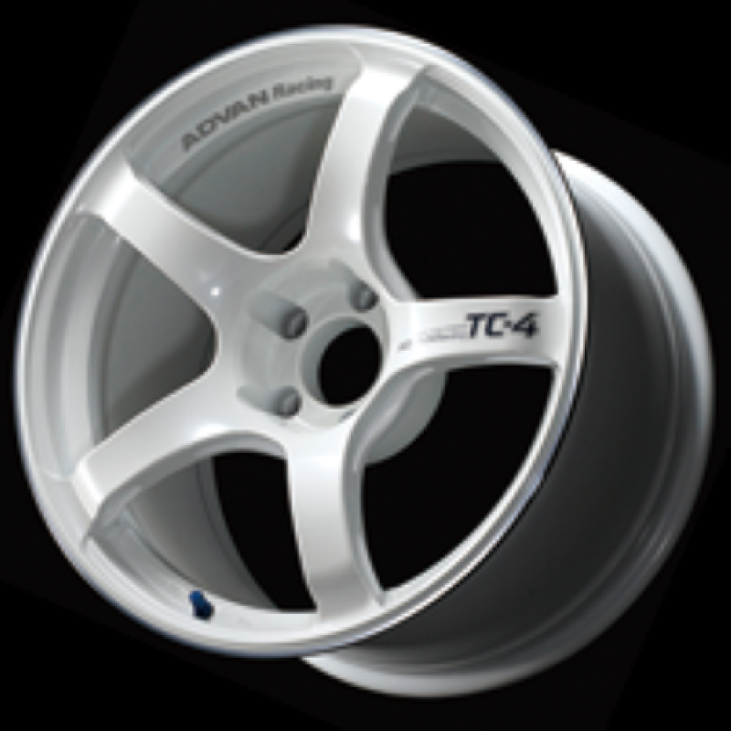 Advan TC4 17x8.0 +38 5-114.3 Racing White Metallic & Ring Wheel - eliteracefab.com