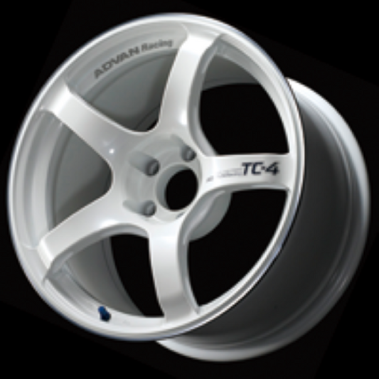 ADVAN Racing TC-4 17x7.5 +40 4x100 Wheel - White Metallic & Ring - YAD7F40AWMR