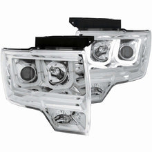 Load image into Gallery viewer, ANZO 2009-2014 Ford F-150 Projector Headlights w/ U-Bar Chrome - eliteracefab.com