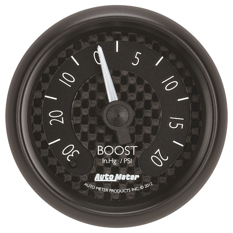 Autometer GT Series 52mm Mechanicl 30 In Hg/20 psi Vacuum/Boost Gauge 8001
