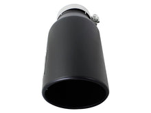 Load image into Gallery viewer, aFe Power MACH Force-Xp 4in In x 6in Out x 15in L Driver Side Clamp-On 4in 409 SS Exhaust Tip-Black