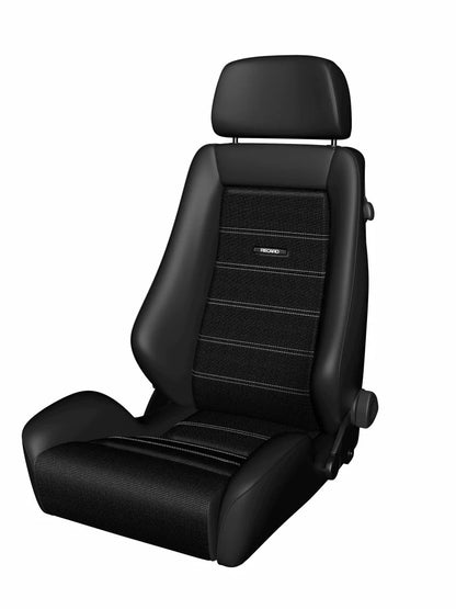 Recaro Classic LX Seat - Black Leather/Classic Corduroy - eliteracefab.com