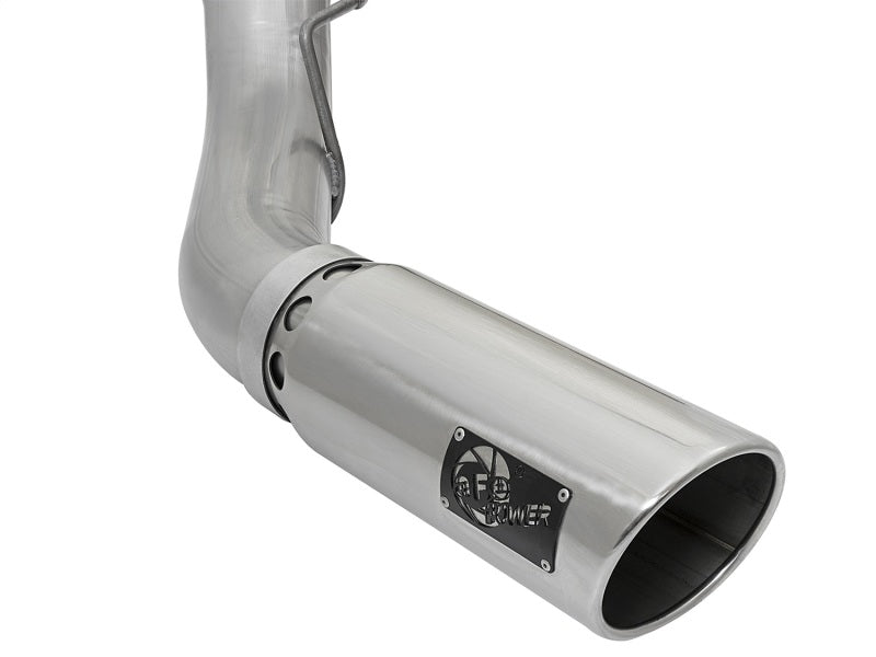 aFe ATLAS 5in DPF-Back Alum Steel Exhaust System w/Polished Tip 2017 Ford Diesel Trucks V8-6.7L (td) - eliteracefab.com