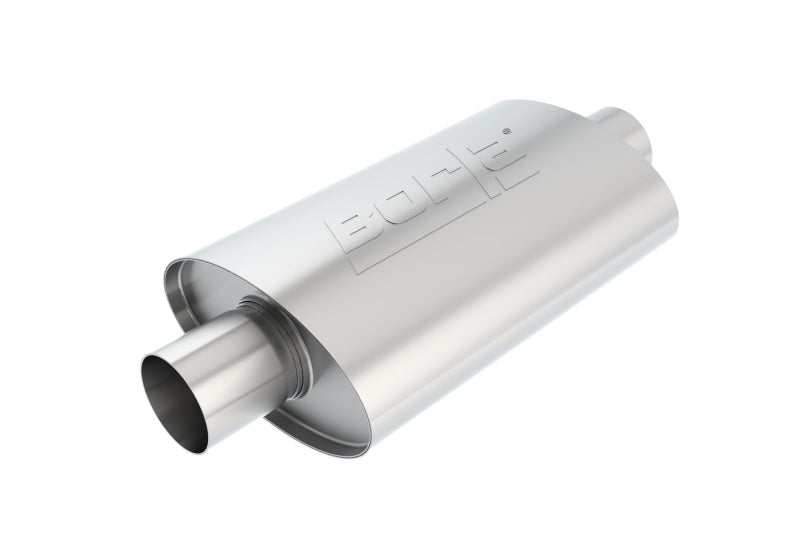 Borla XR-1 Racing Sportsman 2 1/2 inch Outlet / 2 1/2 inch Inlet 12in Case Oval Muffler - eliteracefab.com