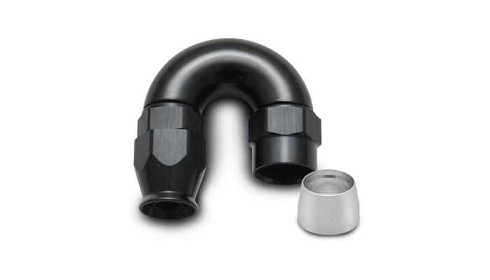 Vibrant -8AN 180 Degree Elbow Hose End Fitting for PTFE Lined Hose - eliteracefab.com