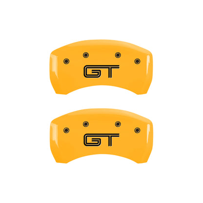 MGP Rear set 2 Caliper Covers Engraved Rear 2015/Bar & Pony Yellow finish black ch MGP