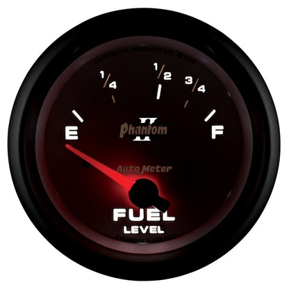 Autometer Phantom II 2-5/8in / 73 Ohms Empty - 10 Ohms Full Electrical Fuel Level Gauge 7815