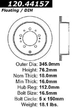 Load image into Gallery viewer, CENTRIC PERFORMANCE BRAKE ROTOR, 120.44157 - eliteracefab.com