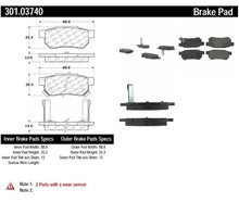 Load image into Gallery viewer, CENTRIC CENTRIC PREMIUM CERAMIC BRAKE PADS, 301.03740 - eliteracefab.com