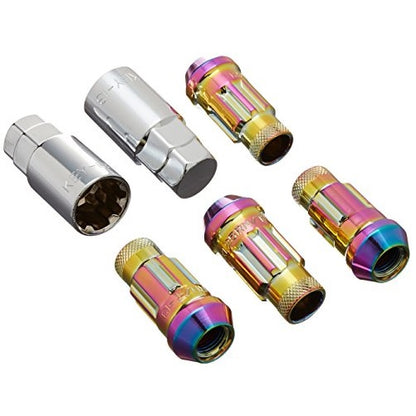 WHEEL MATE MUTEKI SR48 OPEN END LOCKING LUG NUT SET OF 4 – NEON 12×1.25 48MM Wheel Mate