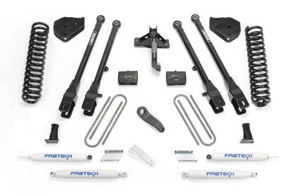 Fabtech 17-21 Ford F250/F350 4WD Diesel 6in 4Link Sys w/Coils & Perf Shks - eliteracefab.com