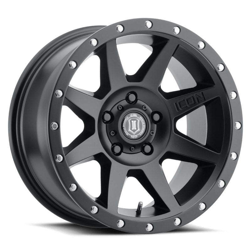 ICON Rebound 17x8.5 5x5.5 0mm Offset 4.75in BS Satin Black Wheel - eliteracefab.com