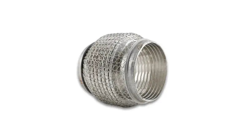 Vibrant SS Flex Coupling with Interlock Liner and Mesh Braid 3in inlet/outlet x 4in long Vibrant