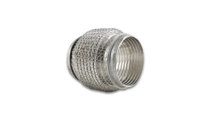Vibrant SS Flex Coupling with Interlock Liner and Mesh Braid 3in inlet/outlet x 4in long Vibrant