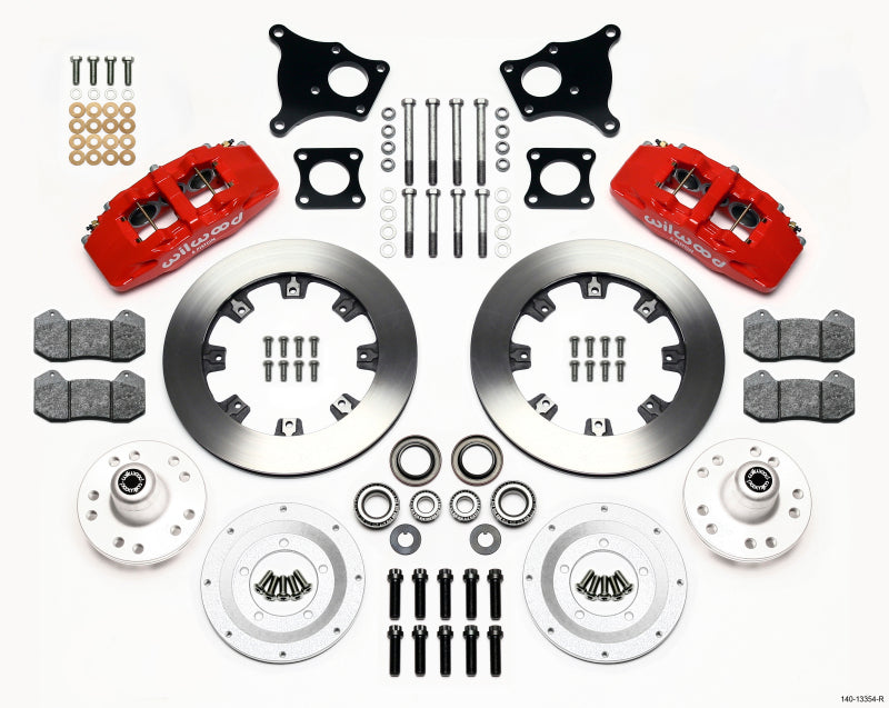 Wilwood Dynapro 6 Front Hub Kit 12.19in Red AMC 71-76 OE Disc w/o Bendix Brakes Wilwood