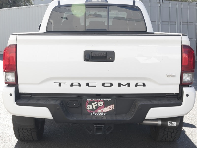 aFe MACH Force-Xp 2-1/2in 304 SS Cat-Back Exhaust w/Black Tips 2016+ Toyota Tacoma L4-2.7L / V6-3.5L - eliteracefab.com