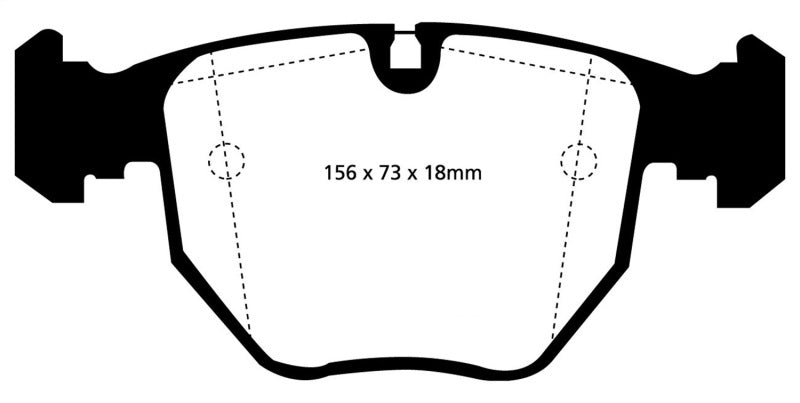 EBC 00-04 BMW M5 5.0 (E39) Yellowstuff Front Brake Pads - eliteracefab.com