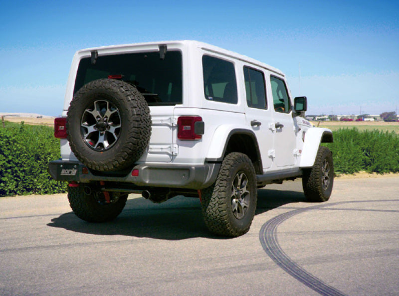 Borla 18-19 Jeep Wrangler JL/JLU 2.0L 4Cyl 2DR/4DR Touring Axle Back Exhaust w/ 3.5in Tips - Black - eliteracefab.com