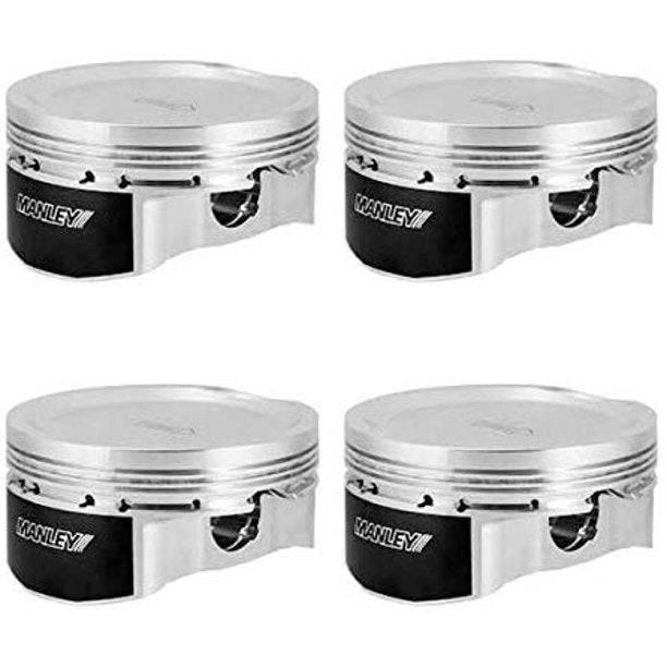 MANLEY 637001C-4 Piston Kit Set (Ford Eco Boost Stroke 87.6mm STD Bore 9.5:1 CR Dish) - eliteracefab.com