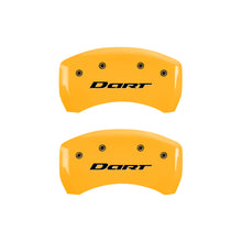 Load image into Gallery viewer, MGP 4 Caliper Covers Engraved Front &amp; Rear With out stripes/Dart Yellow finish black ch MGP