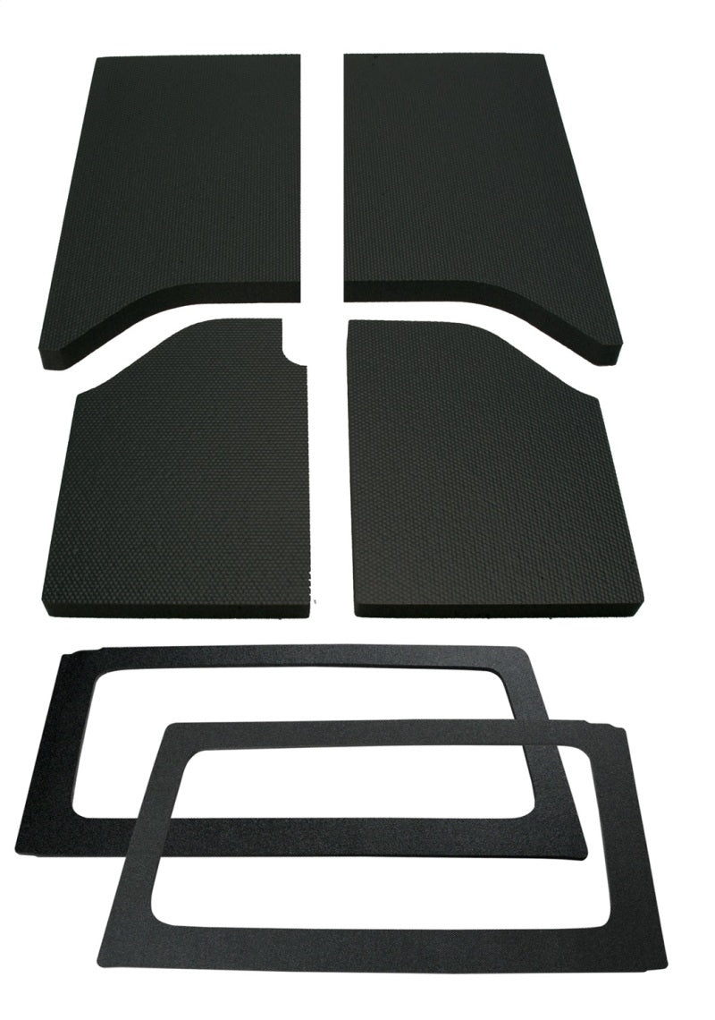 DEI 11-18 Jeep Wrangler JK 2-Door Boom Mat Complete Headliner Kit - 6 Piece - Black DEI