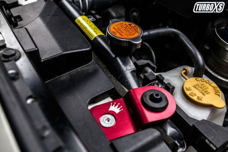 TURBOXS RADIATOR STAY; RED SUBARU WRX/STI; 2015-2016 - eliteracefab.com