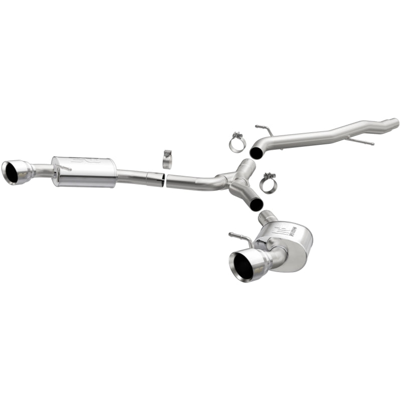 MagnaFlow CatBack 18-19 Audi A5 Dual Exit Polished Stainless Exhaust - 3in Main Piping Diameter - eliteracefab.com