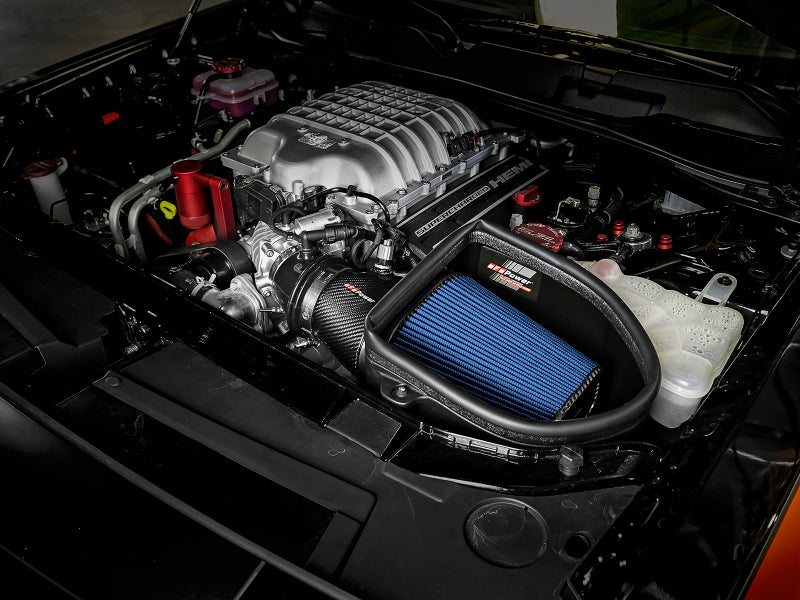 aFe Magnum Force Stage-2 Track Series Carbon Fiber AIS w/ Pro 5R Media - 18 Dodge Challenger V8-6.2L - eliteracefab.com