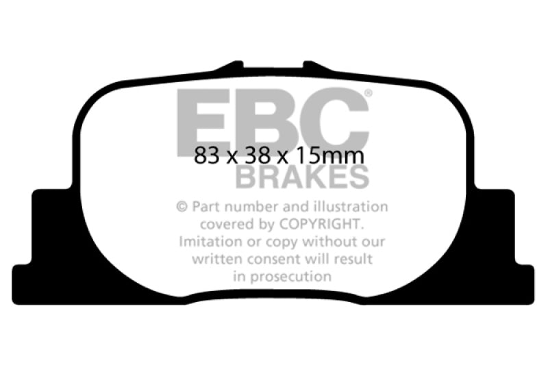 EBC 00-01 Lexus ES300 3.0 Ultimax2 Rear Brake Pads - eliteracefab.com