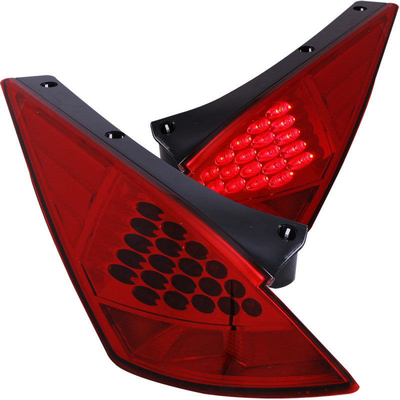 ANZO USA Nissan 350z Led Taillights Red; 2003-2005 - eliteracefab.com