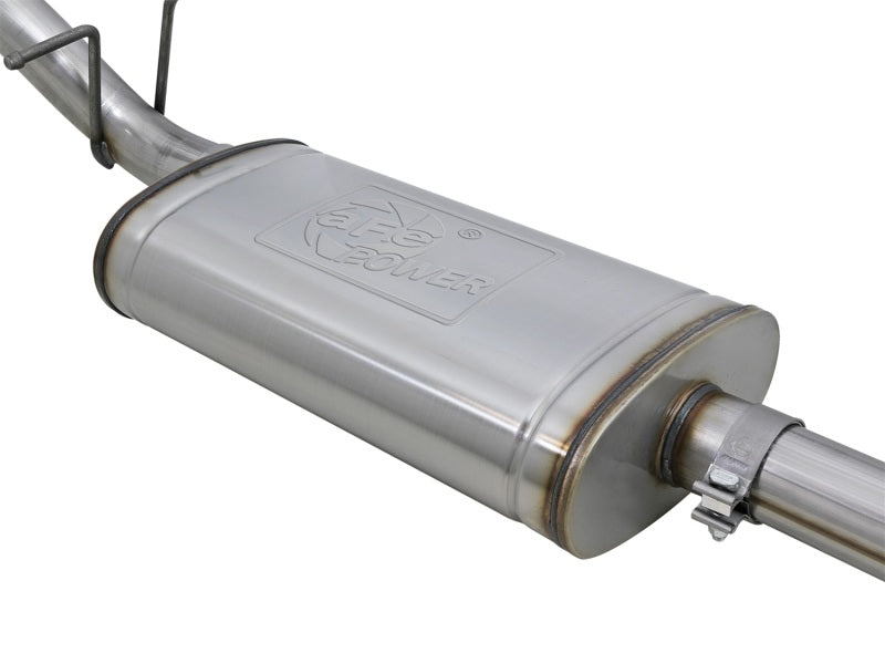 aFe Mach Force-XP Exhaust 3in CB SS 15-17 GM Colorado/Canyon 2.5L/3.6L Side Exit w/ Black Tip aFe