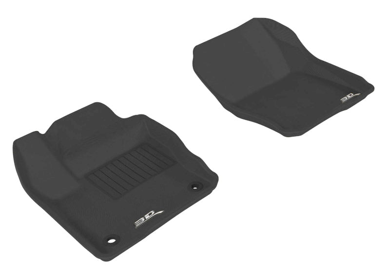 3D MAXpider 2012-2018 Ford Focus Kagu 1st Row Floormat - Black - eliteracefab.com