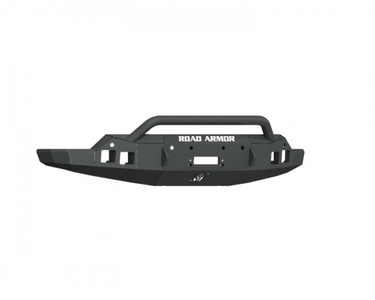 Road Armor 19-21 GMC Sierra 1500 Stealth Front Winch Bumper w/ Pre-Runner Guard - Tex Blk Road Armor