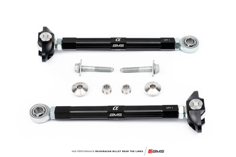 AMS Performance ALP.37.11.0010-1 2017+ Audi R8 RWD/AWD / 2015+ Lamborghini Huracan RWD Only Billet Rear Toe Links