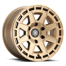 Load image into Gallery viewer, ICON Compass 17x8.5 6x135 6mm Offset 5in BS Satin Brass Wheel