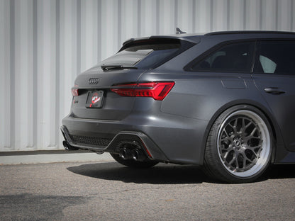 aFe 20-22 Audi RS6 Avant V8 4L (tt) MACH Force-Xp 3in to 2.5in 304 SS Cat-Back Exhaust w/ Black Tip aFe