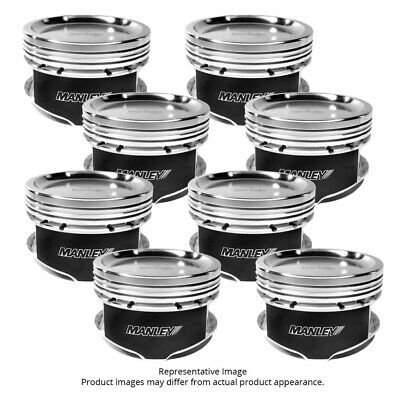 Manley 2018+ Ford Coyote 5.0L 6.75cc Dish 3.700in Bore 12:1 CR 22mm Pin Platinum Ext Duty Pistons Manley Performance