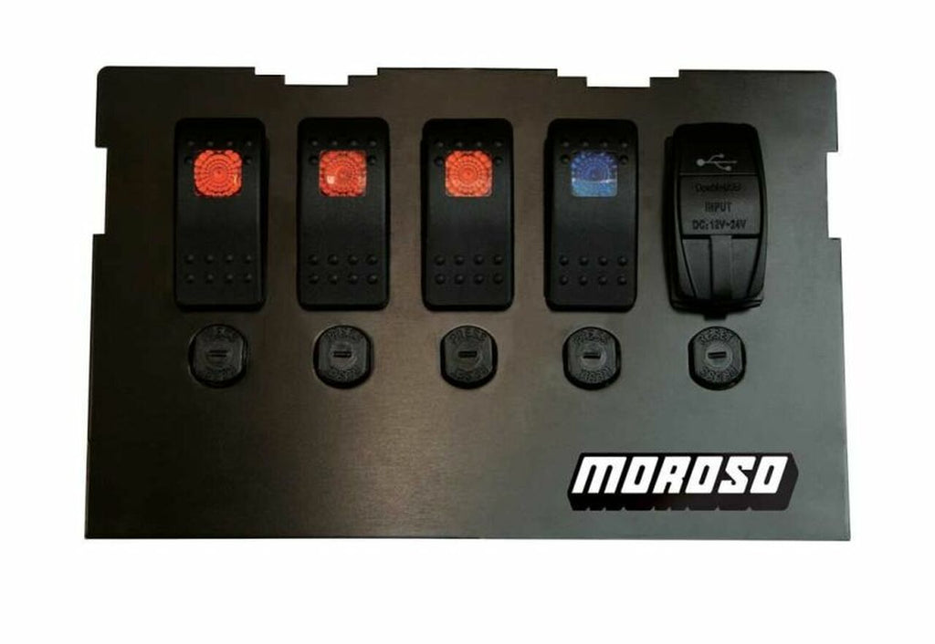 Moroso 99-04 Mazda Miata NB Radio Pocket Block Off Plate With Switches - eliteracefab.com