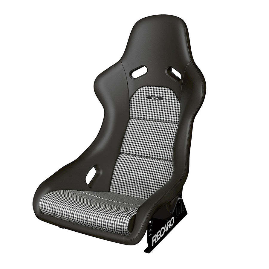 Recaro Classic Pole Position ABE Seat - Black Leather/Pepita Fabric - eliteracefab.com