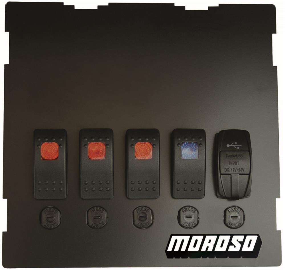 Moroso 99-04 Mazda Miata NB Radio/HVAC Pocket Block Off Plate With Switches - eliteracefab.com