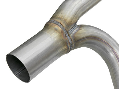 aFe POWER Twisted Steel Y-Pipe w/ Loop Relocation Pipe 12-18 Jeep Wrangler (JK) V6 3.6L aFe