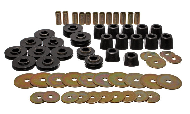 Energy Suspension 67-95 K5 Blazer/67-70 Denali XL/Suburban/Yukon XL 4WD Black Body (Cab) Mount Set - eliteracefab.com