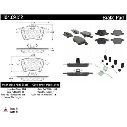 POSIQUIET 07-08 MAZDASPEED3 / 06-07 MAZDASPEED6 FRONT BRAKE PADS, 104.09152 - eliteracefab.com