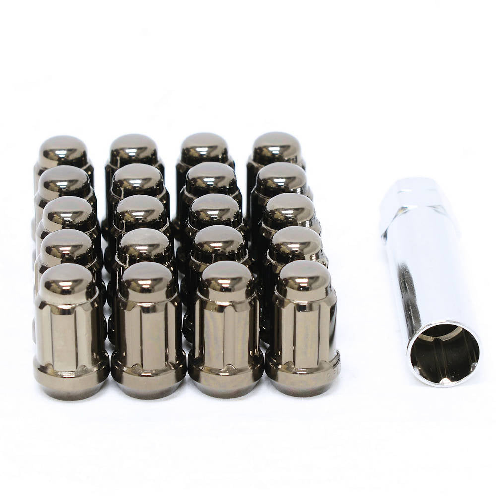 WHEEL MATE MUTEKI CLOSED END LUG NUTS – BLACK CHROME 12×1.25 - eliteracefab.com