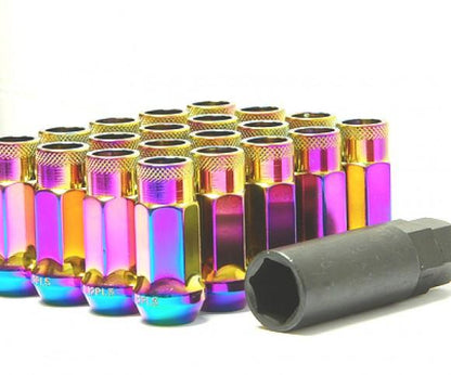 WHEEL MATE MUTEKI SR48 OPEN END LOCKING LUG NUT SET OF 4 – NEON 12×1.25 48MM Wheel Mate