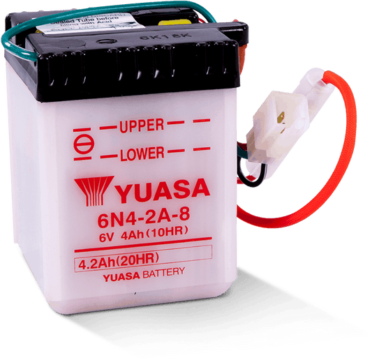 Yuasa 6N4-2A-8 Conventional 6 Volt Battery Yuasa Battery