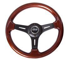 Load image into Gallery viewer, NRG Matte Black 3 Spoke Center 330mm Classic Wood Grain Wheel Universal - eliteracefab.com